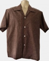 1950s Fleck shirt for men - brown