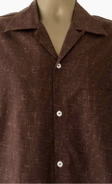1950s Fleck shirt for men - brown