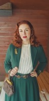 1940s/50s Swing skirt & Jacket Set - Bottle green