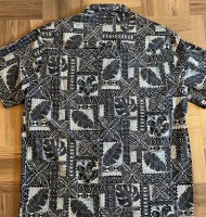 1940s Hawaiian shirt - Blue Tiki Tapa