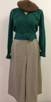 1930s/40s wide leg culottes - brown check