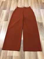 1940s wide leg pants - rust crepe