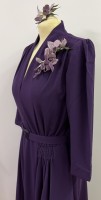 1940s ruffle dress -purple