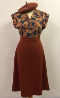 1940s A Line Skirt - Rust