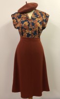 1940s A Line Skirt - Rust