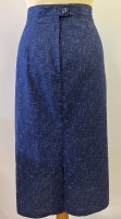 1950s Pencil Skirt - Navy Fleck