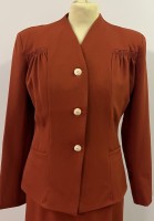 1940s skirt suit - Rust