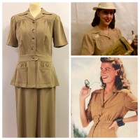 1940s pant suit - desert sand