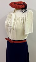 1930s Bow Blouse - ivory