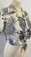 1940s tie blouse -  pineapple