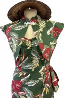 1940s Sarong & Bolero - green anthurium