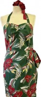 1940s Sarong & Bolero - green anthurium