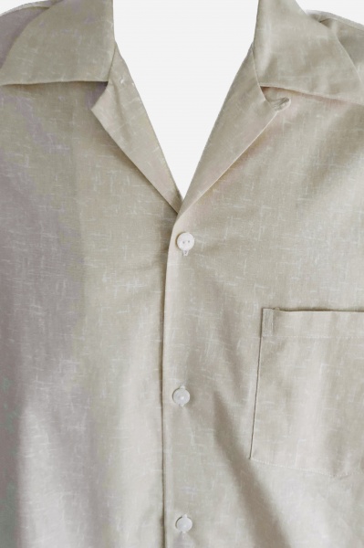 1950s Fleck shirt for men - cream