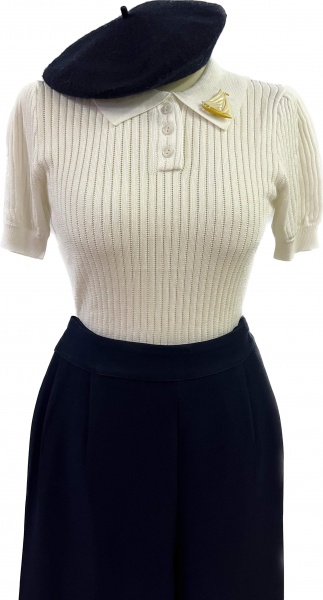 The Shipmate Knit Tee - Ivory