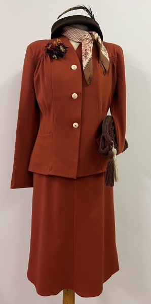 1940s skirt suit - Rust