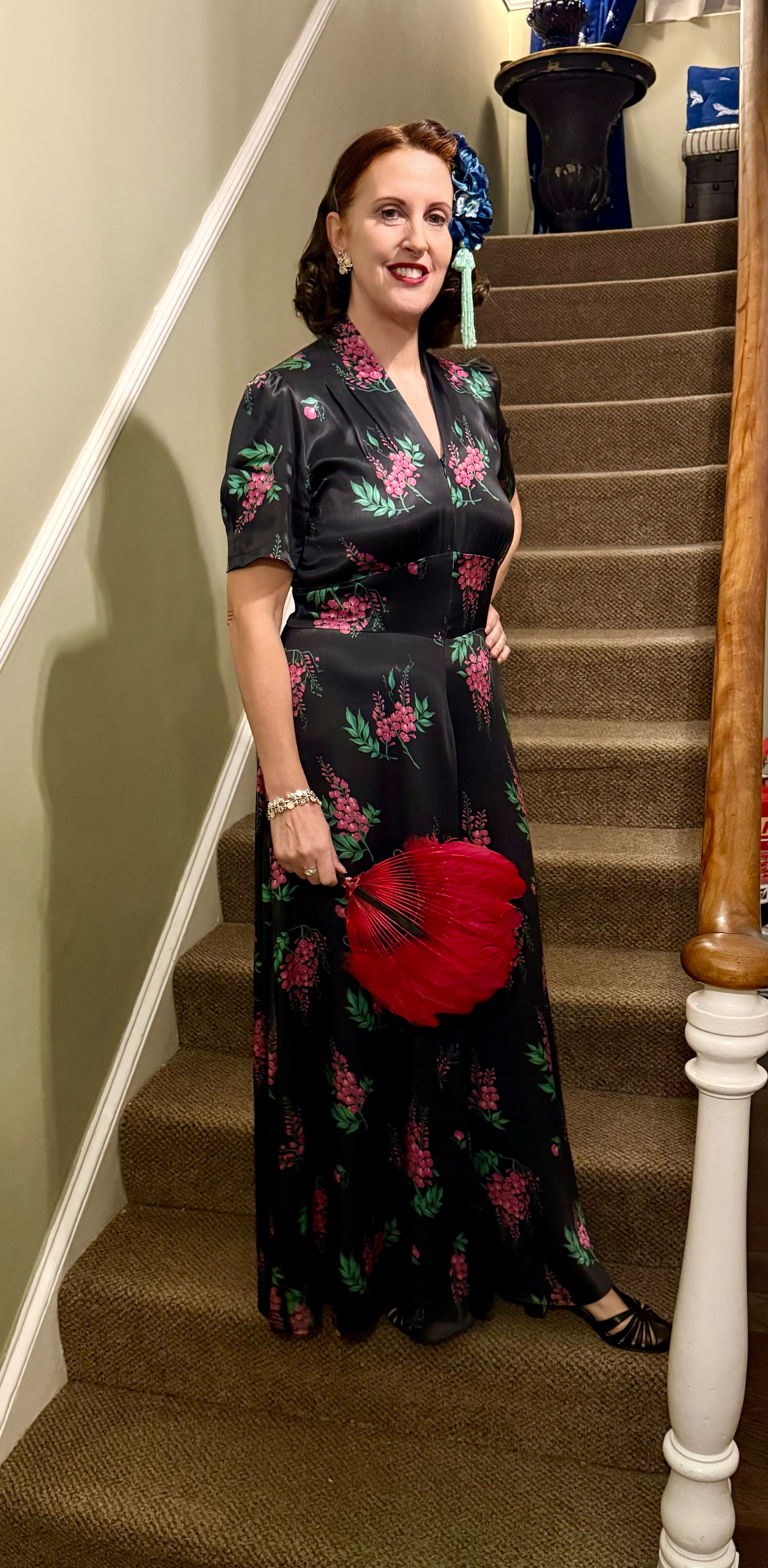 1940s Cora Gown wisteria - missbamboo.co.uk