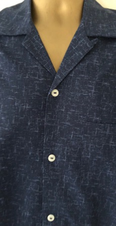 1950s Fleck shirt for men - navy