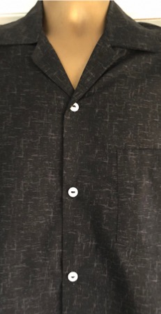 1950s Fleck shirt for men - black